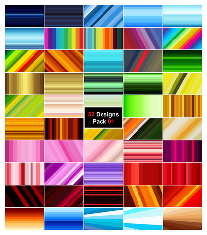 50 Stripes Background Vector Pack 01