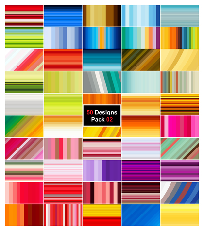 50 Stripes Background Vector Pack 02