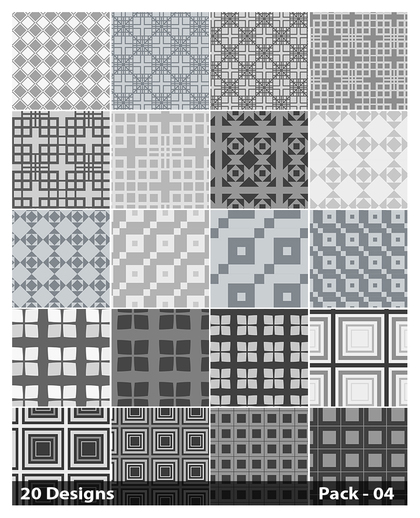 20 Grey Square Background Pattern Vector Pack 04