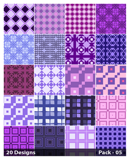 20 Purple Square Background Pattern Vector Pack 05