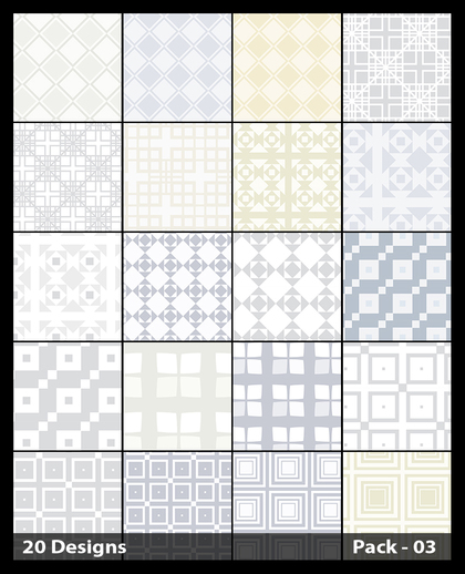 20 White Square Pattern Background Vector Pack 03