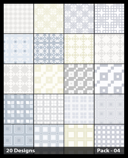 20 White Square Background Pattern Vector Pack 04