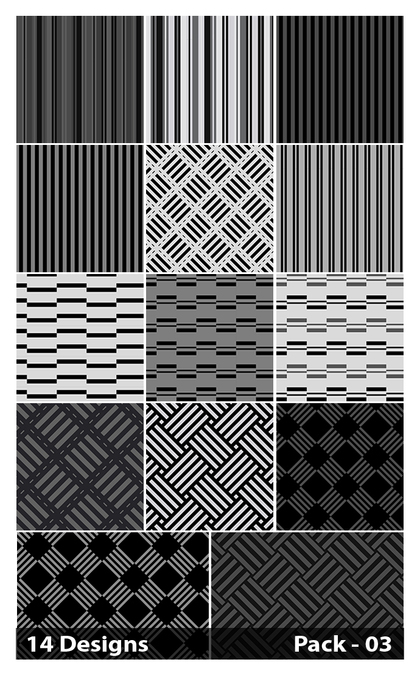 14 Black Stripes Pattern Background Vector Pack 03