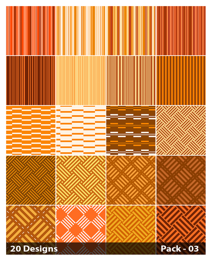 20 Orange Stripes Pattern Background Vector Pack 03