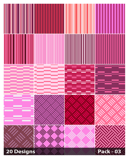 20 Pink Stripes Pattern Background Vector Pack 03
