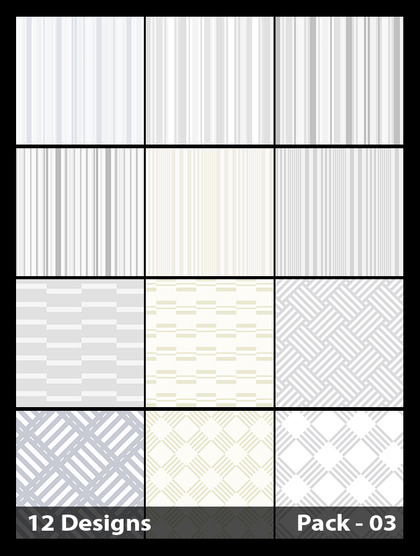 12 White Stripes Pattern Background Vector Pack 03