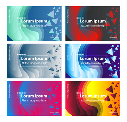 6 Fluid Color Background Vector Pack