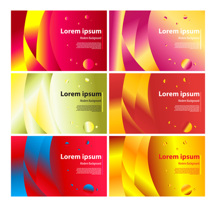 6 Modern Liquid Color Background Vector Pack