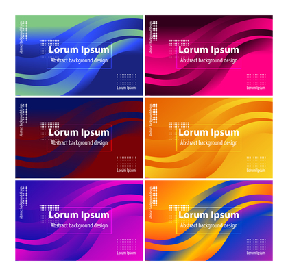 6 Abstract Liquid Color Wavy Background Vector Pack