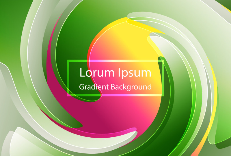 Abstract Pink Green and Yellow Fluid Colors Gradient Background Design