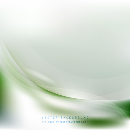 Abstract White Green Wave Background Design