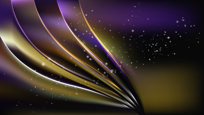 Shiny Abstract Purple Gold and Black Background