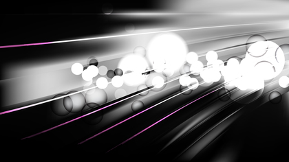 Abstract Black and White Blurry Lights Background