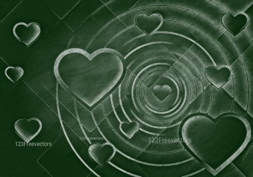 Green Chalkboard Love Background