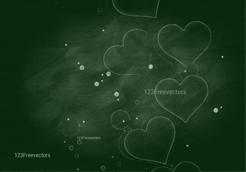 Green Chalkboard Love Background