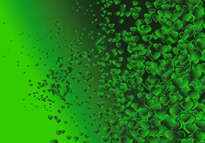 Green Valentine Background Vector