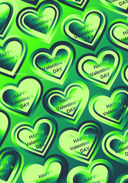 Green Love Background Vector Art