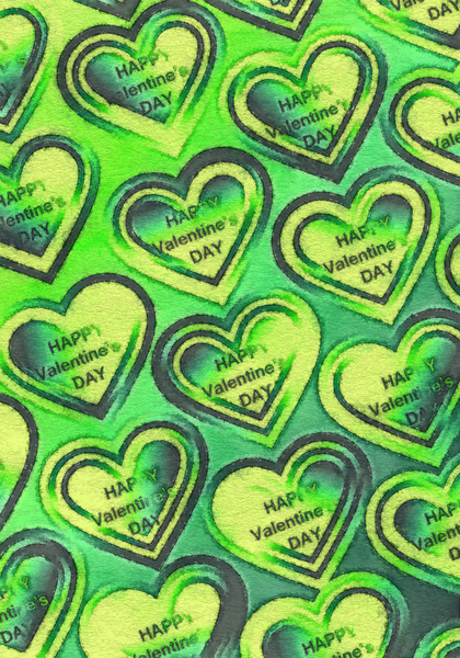 Green Valentine Background Texture