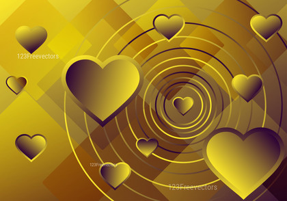 Gold Heart Background Design