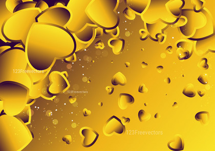 Gold Valentines Day Background Vector Graphic