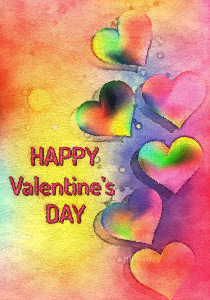 Colorful Valentines Day Texture Image