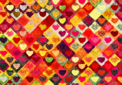 Colorful Heart Texture Background