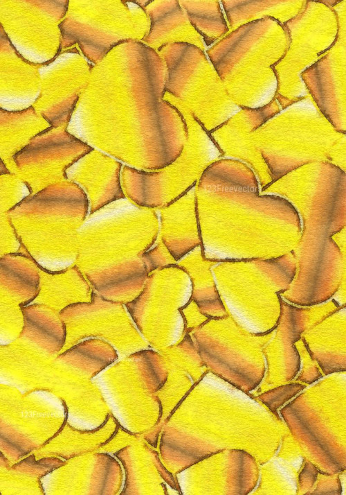 Orange and Yellow Heart Texture Background