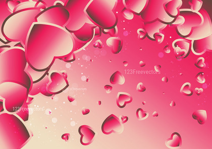 Pink and Beige Heart Wallpaper Background Vector Image