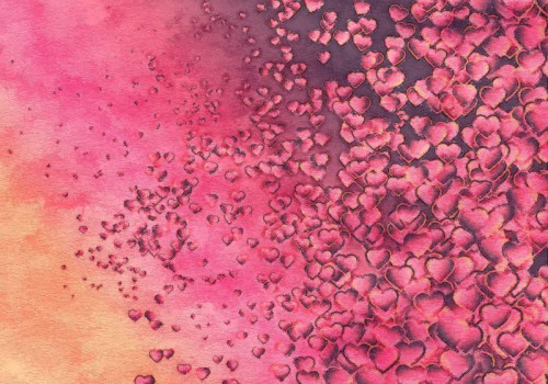 Pink and Beige Heart Texture Wallpaper