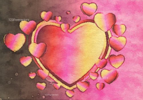 Pink and Beige Heart Texture Background Design