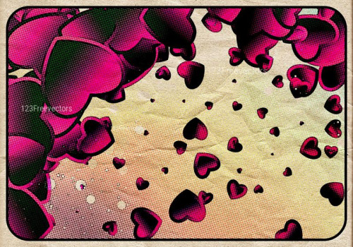 Pink and Beige Heart Texture Wallpaper Image