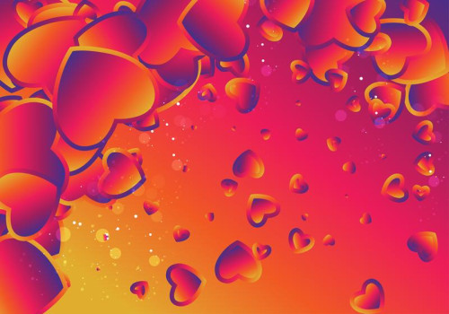 Pink and Orange Lovely Backgrounds Design