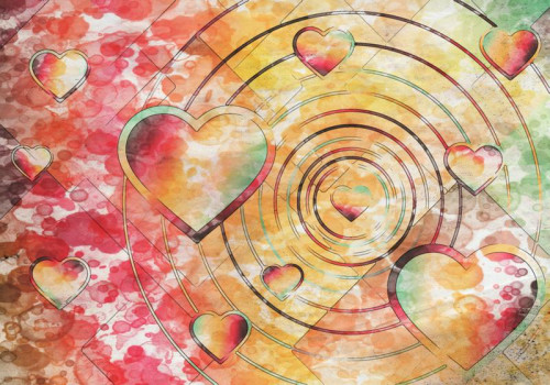 Pink and Orange Valentine Background Texture Design