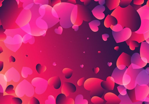 Pink and Red Heart Background Design