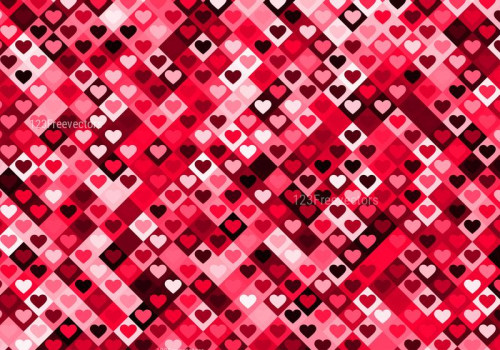 Pink and Red Heart Wallpaper Background Image