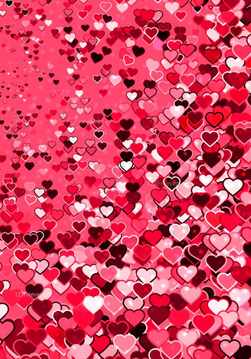 Pink and Red Valentine Background Illustrator