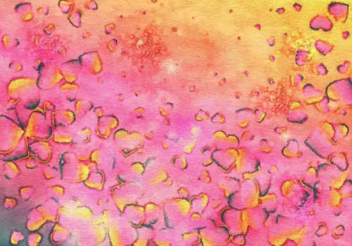 Pink and Yellow Love Background Texture Graphic