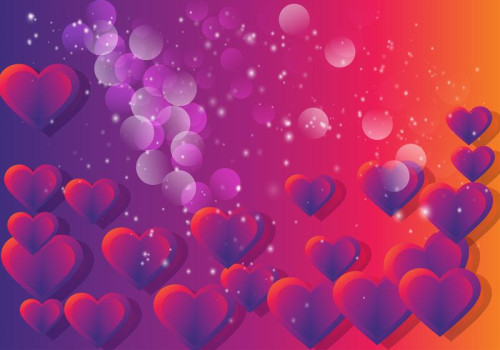 Purple and Orange Love Background