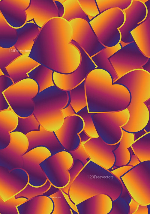 Purple and Orange Love Background Vector Art