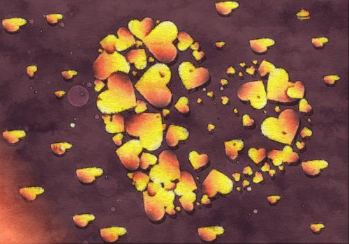 Purple and Orange Valentine Texture Background
