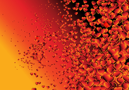 Red and Orange Love Background