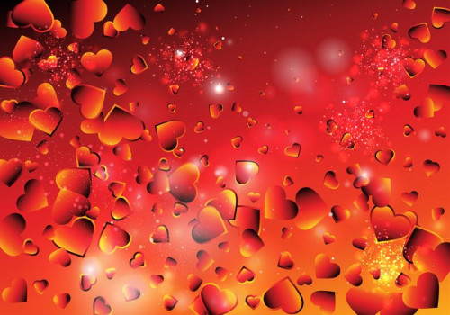 Red and Orange Valentines Day Background