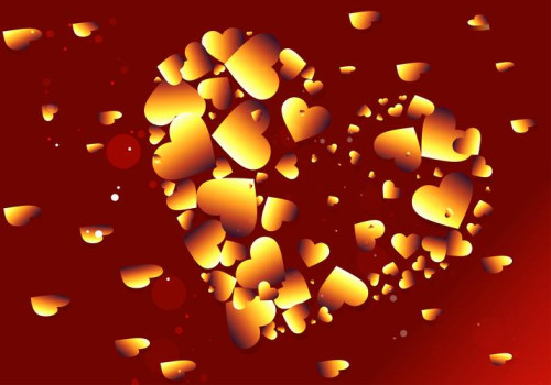 Red and Orange Valentine Background