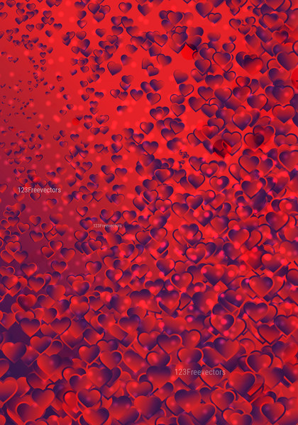 Red and Purple Valentines Day Background Illustration