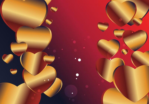 Black Red and Orange Heart Wallpaper Background