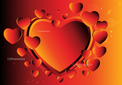 Black Red and Orange Valentines Day Background