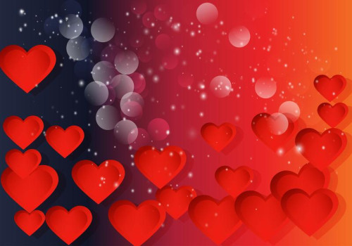Black Red and Orange Valentines Background