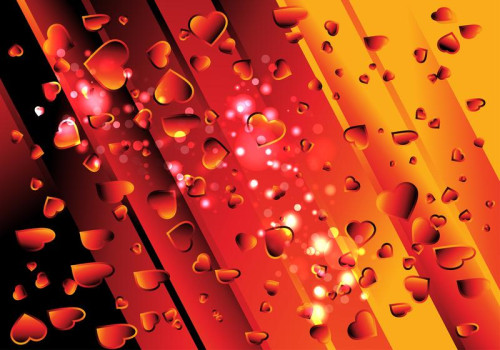 Black Red and Orange Love Background