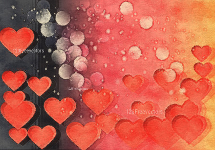 Black Red and Orange Heart Texture Wallpaper Graphic