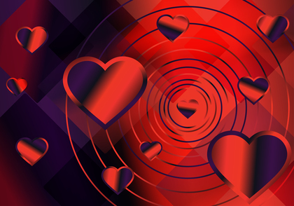 Red Purple and Black Valentines Day Background Vector Graphic